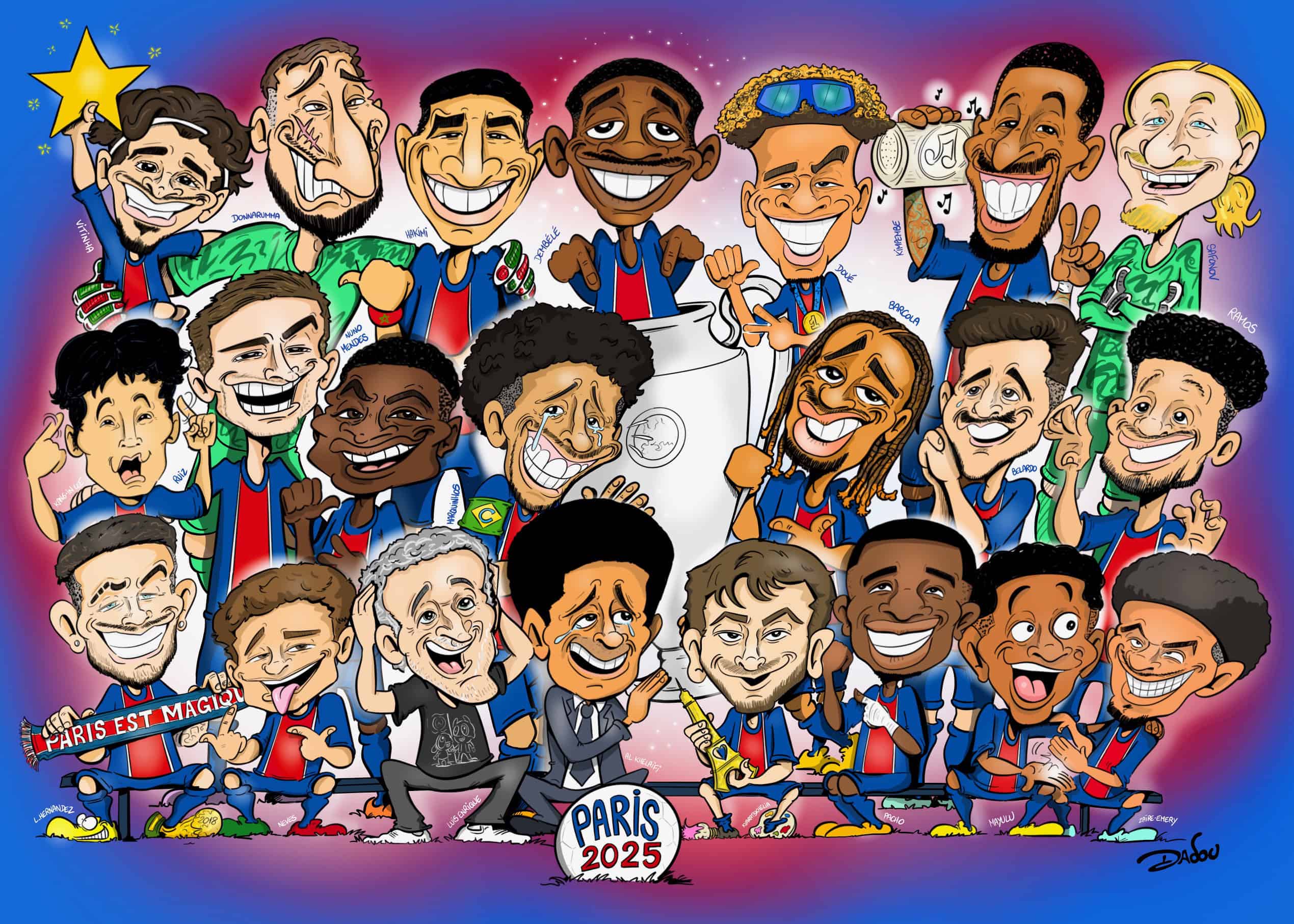 POSTER PSG LIGUE DES CHAMPIONS 2025